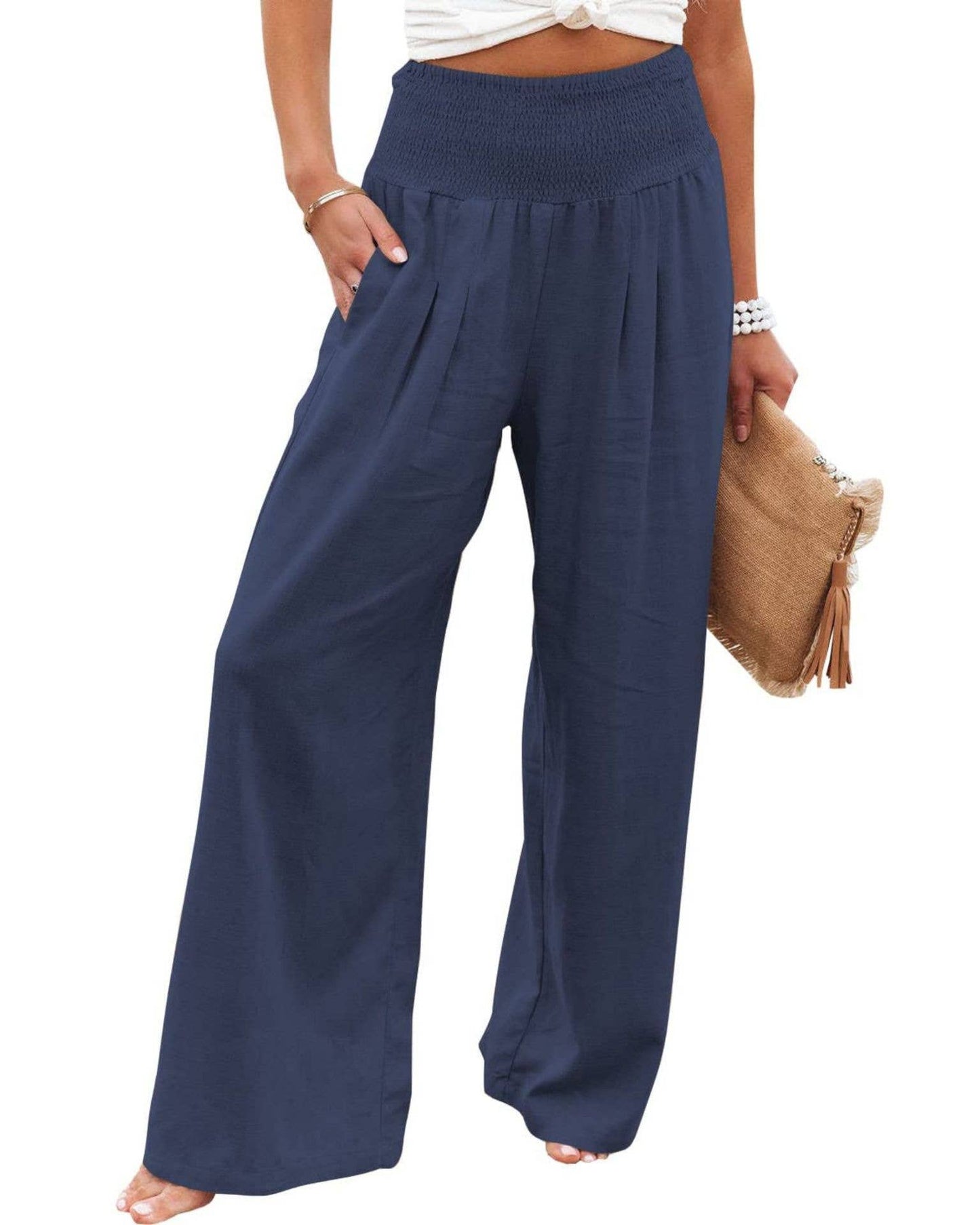 STYLE COTTON SLACKS MADE OF OLD MID-RISE SLACKS