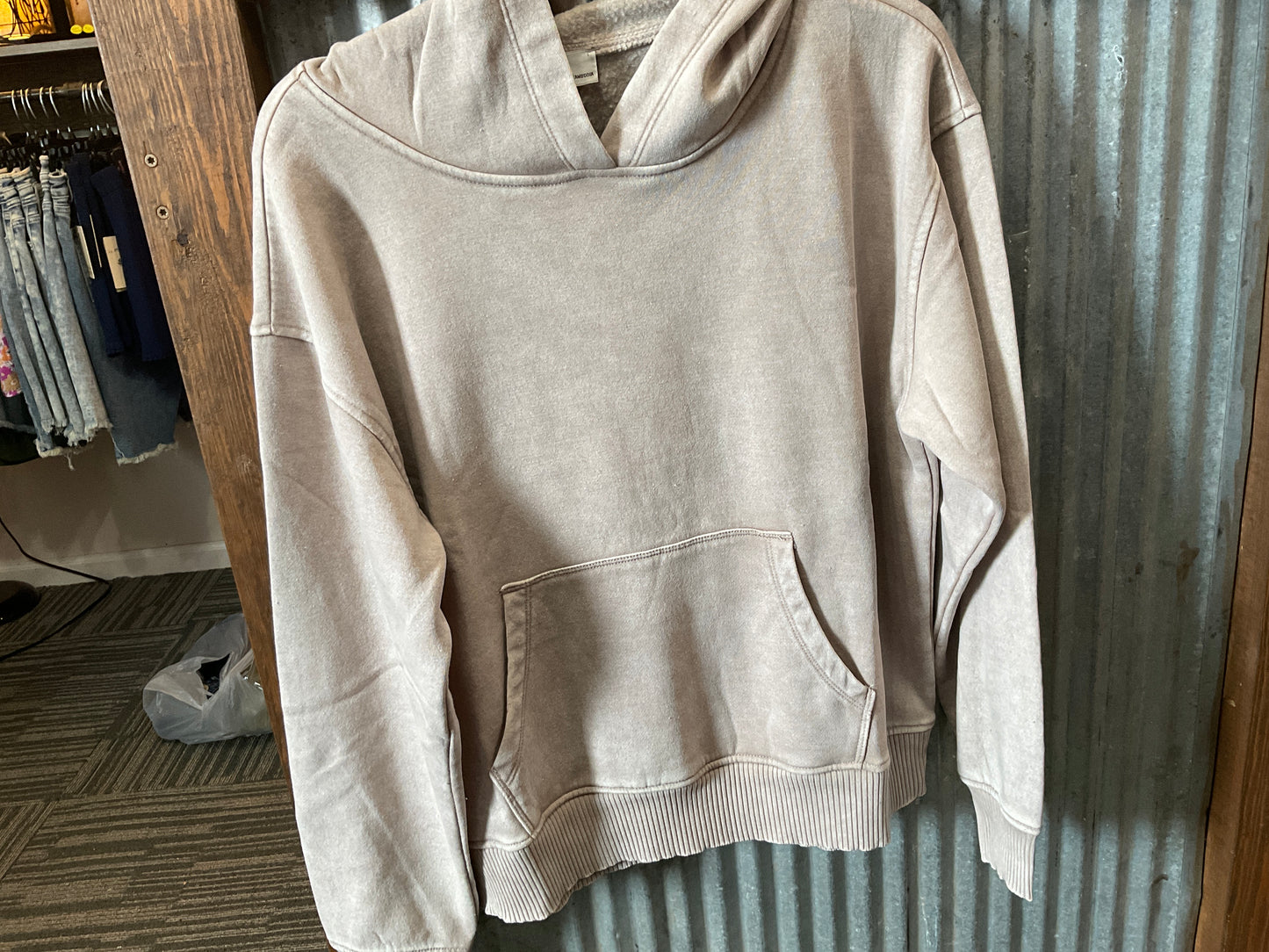 Fleece Acid Wash Kangaroo Pocket Hoodie