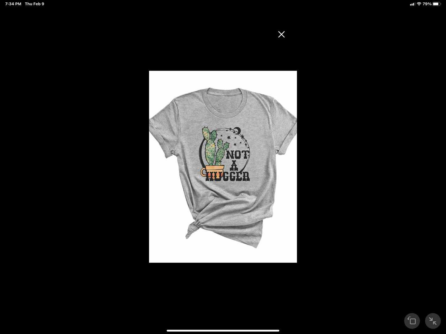 Not A Hugger Gray Graphic Tee