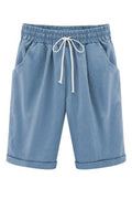 CWBSP0095_ELASTIC WAIST CASUAL PANTS WITH SIDE POCKETS