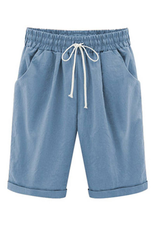 CWBSP0095_ELASTIC WAIST CASUAL PANTS WITH SIDE POCKETS