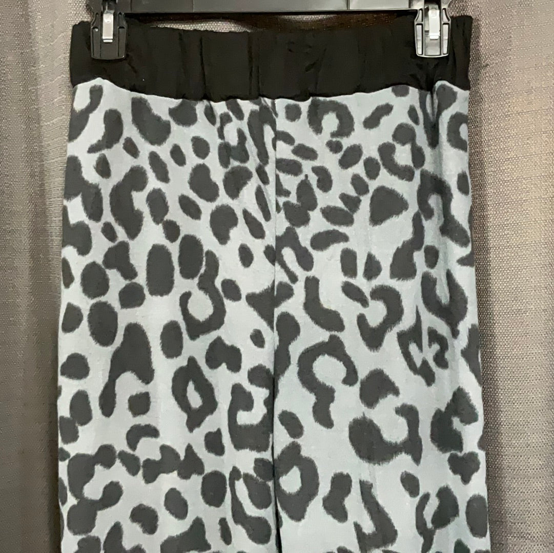 Gray Leopard Print Pants
